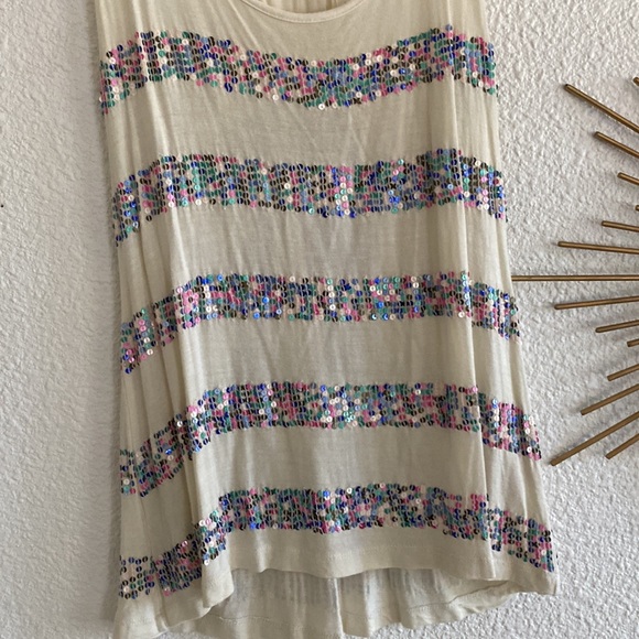 Corey Lynn Calter | Stripe Sequin Razorback Tank | Small - Picture 3 of 6